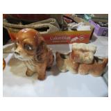 (2) MID CENTURY DOG PLANTERS