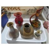 (5) SMALL MINI POTTERY VASES