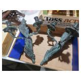 PAIR BRASS PAINTED WALL SCONCES