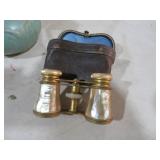 VINTAGE MOTHER OF PEARL OPERA GLASSES/ CASE