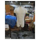 QUALITY CANVAS COVERED MALE MANNEQUIN W/ IRON BASE
