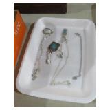 5 PC STERLING & FASHION JEWELRY