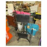 METAL ROLLING BASKET STORAGE UNIT