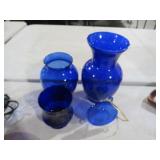 COBALT BLUE COLLECTION - VASES, ORNAMENTS & EASELS