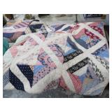 HANDSTITCHED FULL SZ DIAMOND QUILT