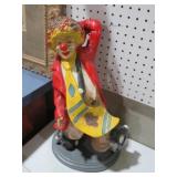 VINTAGE CERAMIC HOBO CLOWN SCULPTURE