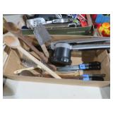 COLLECTION OF KITCHEN KNIVES, JUICER,SPOONS, MISC