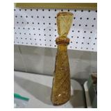 VINTAGE EMPOLI AMBER GENIE BOTTLE