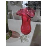 VINTAGE ROYAL SCOT CRANBERRY GLASS VASE