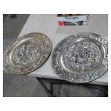 (2) VINTAGE BRASS WALL PLATES