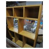 SOLID OAK BOOKCASE & STORAGE SHELF