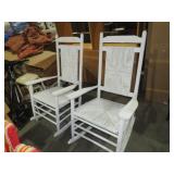 (2) PAINTED CRACKER BARREL STYLE PORCH ROCKERS