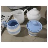 (2) SETS CERAMIC SUGAR & CREAMER SETS