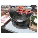 OLD METAL FIRE PLACE BUCKET