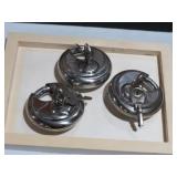 (3) HEAVY DUTY LOCKS WITH KEYS