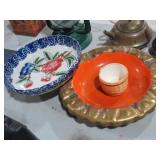 MID CENTURY ASHTRAY, FLORAL BOWL & PLANTER