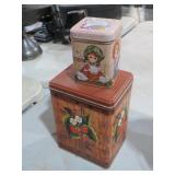 (2) VTG METAL TINS
