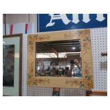 HANDPAINTED BEVELED WALL MIRROR