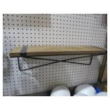 HANGING METAL WOOD WALL SHELF