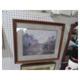 FRAMED AMISH FARMSTEAD PRINT