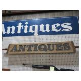 WOOD ANTIQUES SIGN