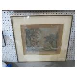 FRAMED COUNTRY SCENE OLD PHOTO
