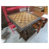TILT TOP CHECKER BOARD TABLE