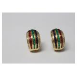 13.2 GR 18K GOLD 3.0 CT MULTISTONE EARRINGS