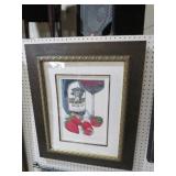 ORNATE FRAMED ARTIST SIGNED PRINT