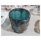 INDIANA GLASS IRIDESCENT GRAPE BISCUIT JAR -NO LID