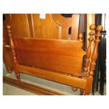 CHERRY FINISH FULL SZ BED W/ RAILS