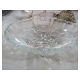 GRAPE THEMED GLASS FOOTED BOWL