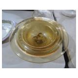 COLL. AMBER RIBBED SERVING BOWLS