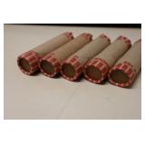 (5) ROLLS MISC DATE & MM LINCOLN WHEAT PENNIES