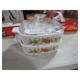(3) CORINGWARE SPICE OF LIFE DISHES