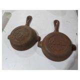 (2) VTG LODGE CAST IRON ASHTRAYS