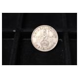1945 GBR ONE SHILLING 50% SILVER