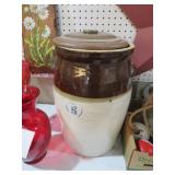 5 GALLON BROWN & WHITE HEART CHURN