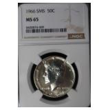 1966 P KENNEDY HALF DOLLAR 40% MS65