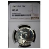 1967 P KENNEDY HALF DOLLAR 40% MS65