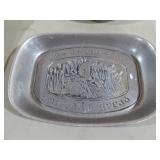 VTG PEWTER OUR DAILY BREAD TRAY