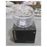 GORHAM TRICK OR TREAT GLASS PUMPKIN CANDY JAR