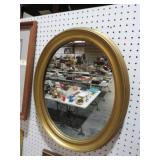 GOLD OVAL MIRROR