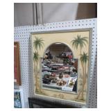 FRAMED HANDPAINTED MIRROR
