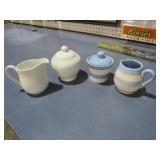 PAMPERED CHIEF & BLUE/WHITE SUGAR/CREAMER SETS