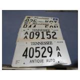 COLL. VTG TN LICENSE PLATES