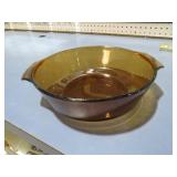 ANCHOR HOCKING AMBER CASSEROLE DISH #438