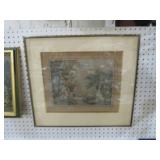 FRAMED COUNTRY SCENE OLD PHOTO