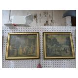 (2) FRAMED COLONIAL PICTURES