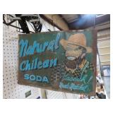UNIQUE METAL NATURAL CHILEAN SODA ADV. SIGN